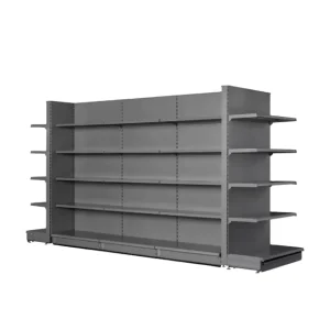 Customized Metal Gondola Shelving Double side Shelves Supermarket Store Fixture