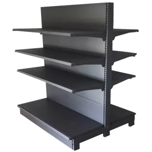 Customized Metallic Double-Sided Grocery Store Retail Display Rack Supermarket Shelves