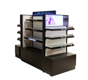 Customized Modern Steel Single Sided Light Duty 5 Shelf Powder Coated Supermarket Display Racks For Retail Stores