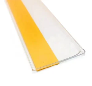 Customized Multi Style Transparent PP PVC PET Supermarket Price Tag Holder Data Strip Label Holder