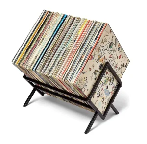 Customized Personalized Modern Foldable Rotating Three-Layer Metal CD Stand Record Storage Rack for Living Room