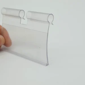 Customized Plastic Clear Label Holder Price Tag for Supermarket Shelf