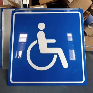 Customized Reflective Aluminum Road Traffic Sign Board Square Safety Pedestrian Crossing Accessible High Visibility