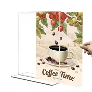 Customized Restaurant Bar Menu Sign Hoder Supermarket Price Tags Double sided Eco friendly T shaped Polystyrene Display Holder