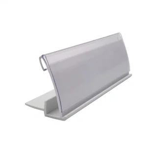 Customized Semi Circular PVC Air Curtain Cabinet Thick Label Strip for Milk Beverage Card Display Plastic Supermarket Supplies