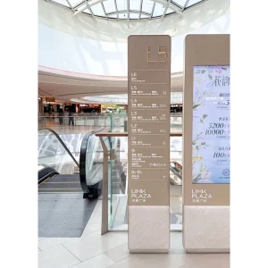 Customized Shape and Material Mall Direction Sign LED Light Box Install on the Wall Elevator Toilet Direction Wayfinding Sign