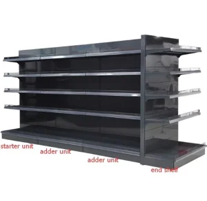Customized Size and Layers Supermarket Display Racks Convenience Store Shelves