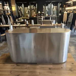 Customized Stainless Steel Checkout Counter for Retail Store Display for Fine Products
