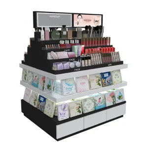 Customized Store Shelves Retail Display Cabinets Store Lighting Fixtures Store Shelves Display Cabinets LED Lighting