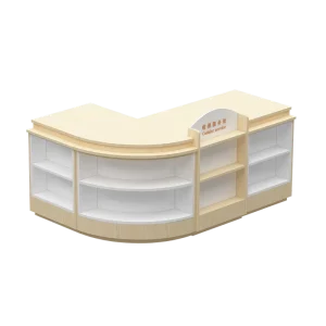 Customized Supermarket Convenience Store Checkout Counter Liquor Tobacco Mother Baby Pharmacy Items Plywood Board Eco Friendly