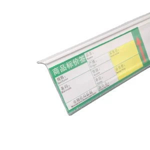 Customized Transparent PVC Adhesive Shelf Strip Plastic Label Easy Installation for Supermarket Pricing Supply