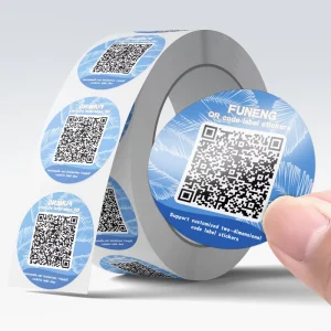 Customized Variable Data QR Code Serial Number Barcode Waterproof and Scratch Resistant QR Code Sticker