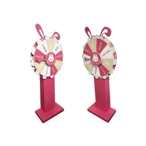 Customized for Eco Friendly Cardboard 4 Tier Carousel Display Stand Self Adhesive Wall Mounted Installation for Retail