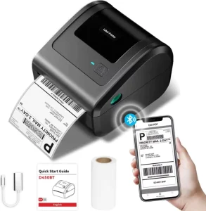 D450BT Small Business Blue Tooth Thermal Label Printer 4×6 Label Printer Shipping Label Printer