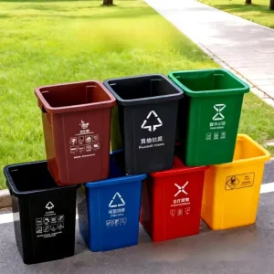 D5704 Custom Logo Garbage Can Odor Control Healthcare Hazardous Trash Can Waste Bin