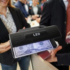 DC 318 LED UV Banknote Detector Compact Counterfeit Money Checker 395nm 4W Cash Currency Verifier for Retail Cashier