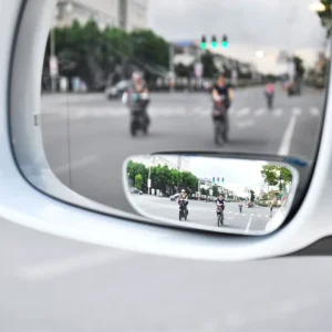 DM 070 HD Borderless Adjustable Long Strip Small Mirror Blind Spot Mirror Blue Tinted Car Rearview Auxiliary Mirror