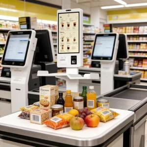 DY 32 inch Zoll Self Service POS Shopping Kiosk NFC Intel I5 CPU 3 Year Warranty 80mm Thermal Receipt Printer Windows Android OS