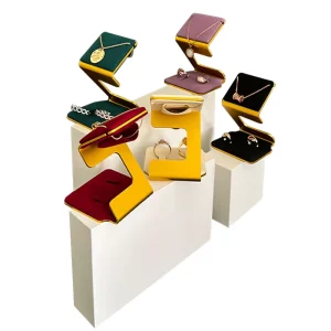 Decorative Jewelry Earring Necklace Gold Metal Jewelry Display Rack Ring Showcase Stand