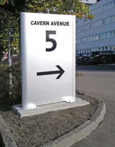 Design Custom Steel Structure Street Guide Information Signage Directory Way Finding Pylon Sign CAD Design 180km h Wind Load