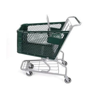 Design Style Steel Shopping Cart Grocery Push Supermarket Shopping Plastic Cart Trolley