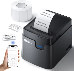 Desk for Barcode Label Printer 221D Label Maker Direct Thermal Printing 2 Inch Print Width 2000mAh Battery 1 Year Stock