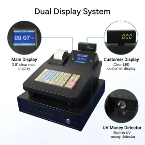 Desktop Shop Desktop Cash Registers for Supermarkets Shops Restaurants Checkout Cashier Matching Money Box