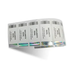 Destructible Vinyl Sticker Double Layer Security Label with Customized Peeling Effect Barcode Asset Labels for Packaging