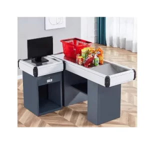Different Color Cashier Desk in Grocery Store and Supermarket