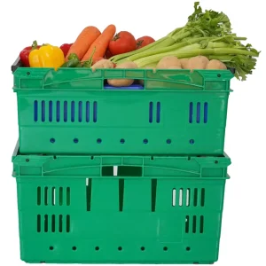 Direct Source Ventilated Stackable Nestable Recyclable Mesh Plastic Eco Friendly Logistics Storage Box and Plastic Containers