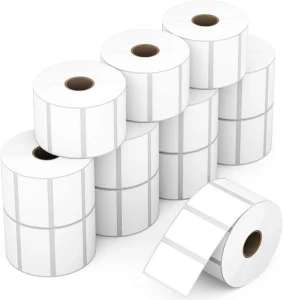 Direct Thermal Label Roll 2.25×1.25 Inch Self-Adhesive Barcode Sticker 1000 Labels Compatible with Dymo LabelWriter 450