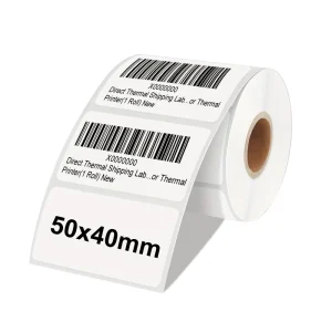 Direct Thermal Labels Adhesive Barcode Sticker Paper 50x40mm Thermal Sensitive Adhesive Waybill Sticker Barcode Printer Labels