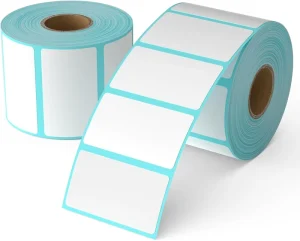 Direct Thermal Perforated Barcode Address Labels Supermarket 58mmX40mm Waterproof Blank 2×2 & 2×1 Configurations