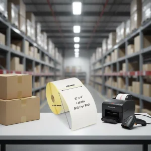 Direct Thermal Self-Adhesive Heat-Resistant Waterproof Barcode Scale Labels 4×6 100x150mm Roll 500Pcs