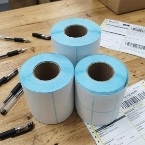 Direct Thermal Waterproof Strong Adhesive Paper Labels Customizable Barcode Labels for Industrial Use