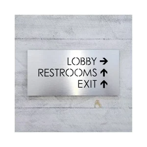 Directional Signs for Companies Hospitals Custom Metal Door Nameplates Corrosion Resistant Hotel Prohibited Signs Customizable