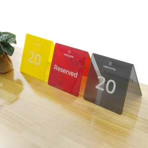 Display Acrylic Stand Acrylic Table Tent Sign Holder Desktop Display Stand for Restaurant Retail and Hotel OEM Bulk