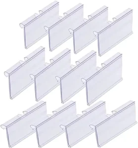 Double Hook Wire Shelf Retail Price Tag Label Holder Merchandise Sign Display Holder