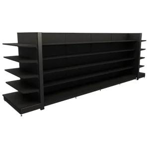 Double Side Supermarket Shelves Manufacture Equipment with End Metal Rack