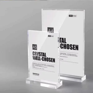 Double Sided Acrylic Table Sign Holders Retail Store Countertop A4 A5 Advertising Display Stand Menu Sign Holder Frame