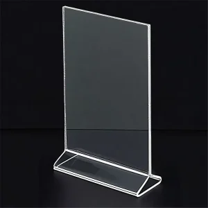 Double Sided Clear Acrylic Sign Holder OfficeHomeStore Restaurant Menu Stand Picture Frame Personal Gift Set For Table Card