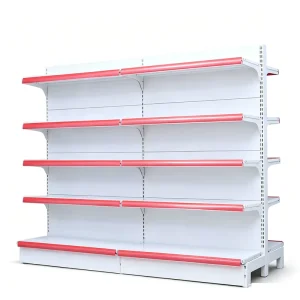 Double Sided Gondola Shelving Supermarket Middle Aisle Display Rack