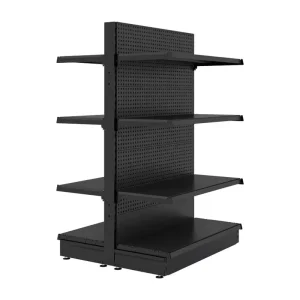 Double-Sided Gondola Supermarket Store Fixture Display Shelving Shopfitting Double-Sided Supermarket Shelves