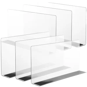 Double-Sided L-Shaped Plastic Partition Boards Transparent Warehouse Supermarket Shelving Dividers Convenience Store Sorting