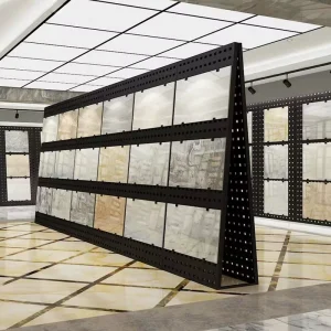 Double Sided Vertical Sample Hanger Display Stand Rack for Ceramic Tile Hanging Plate Wall and Floor Tile Display