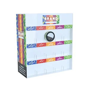 Double Sides 3-Tier Acrylic Display Stand Countertop & Wall-Mounted for Smoke Shop