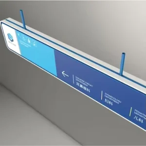 Double Sides Hanging Display Advertising Way Finding Directional Led Illuminated Sign
