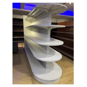 Double sided Circle Round Store Circular Gondola Supermarket Shelf Rack Customized
