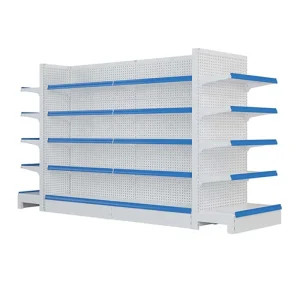 Double sided Modern Pharmacy Stationery Store Metal Rack Supermarket Store Display Shelving