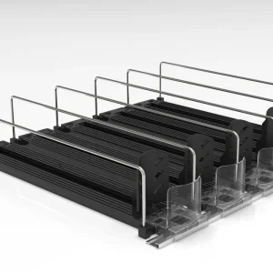 Drink for 3 Door Cosmetic Display Milk Shelf and Divider Fixed Lock Beverage Pusher